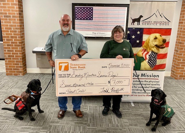 Smoky Mountain Service Dogs annual contribution for spirit cards purchased in 2021.